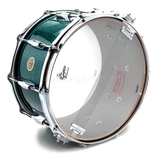 Gretsch Broadkaster Snare Drum 14x8 10-Lug Cadillac Green Sparkle w/MS Strainer - DCP Exclusive! - Drum Center Of Portsmouth