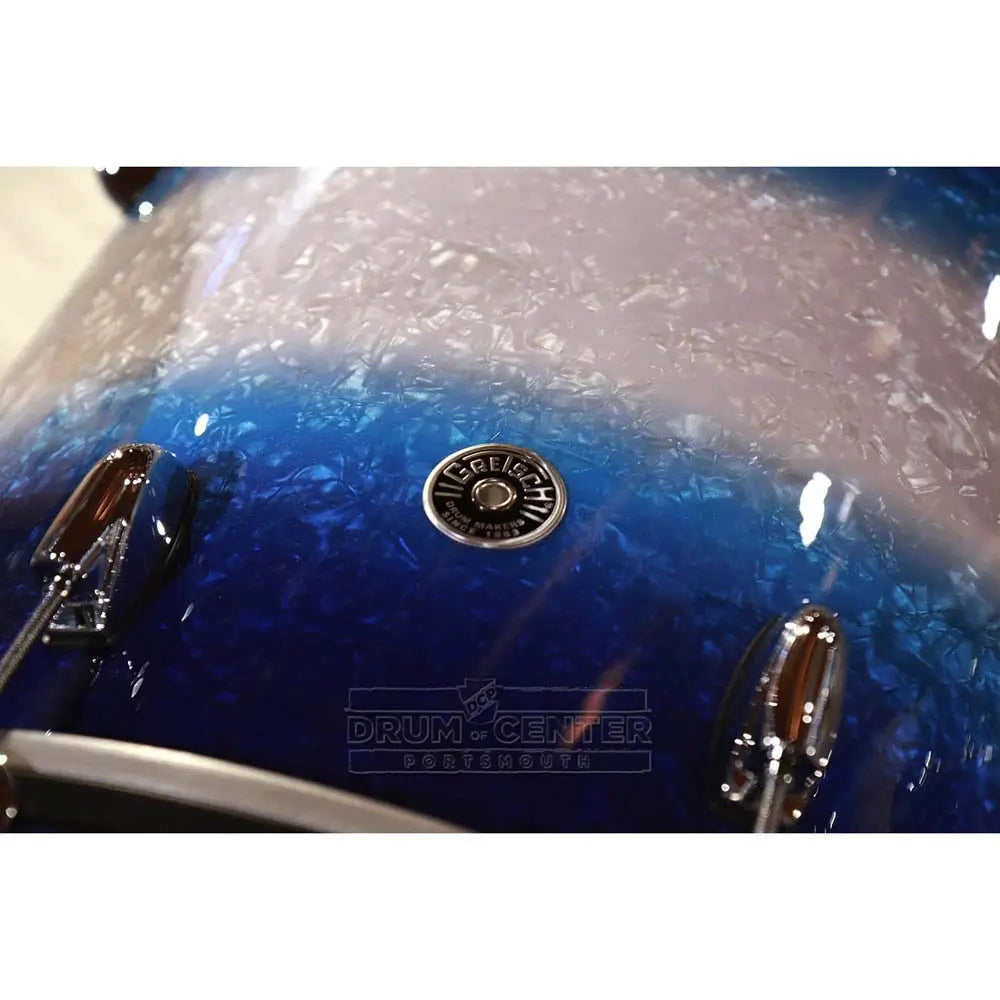 Used Gretsch Brooklyn 4pc Euro Drum Set Blue Burst Pearl - Excellent - Drum Center Of Portsmouth