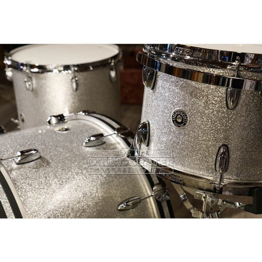 Used Gretsch Brooklyn 3pc Drum Set w/26BD Silver Sparkle - Excellent - Drum Center Of Portsmouth