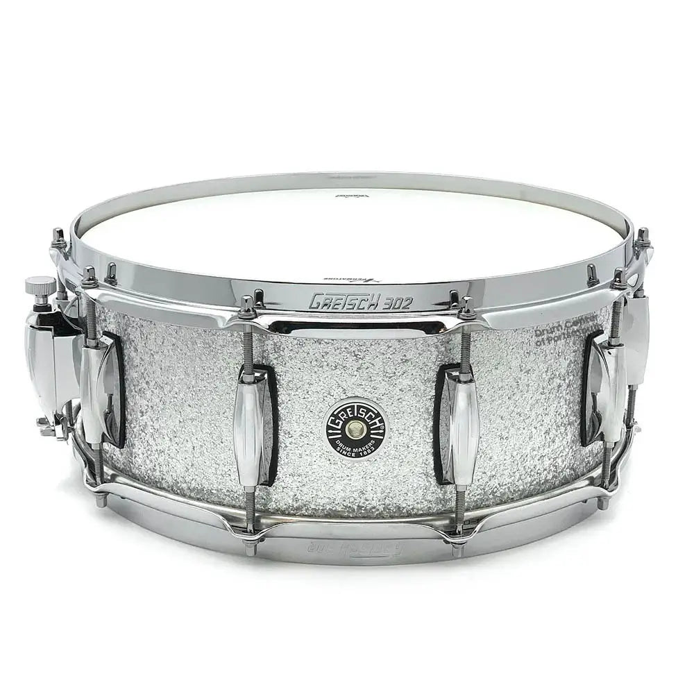 Gretsch Brooklyn Snare Drum 14x5.5 10-Lug Silver Sparkle - Drum Center Of Portsmouth