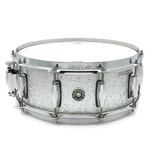 Gretsch Brooklyn Snare Drum 14x5.5 10-Lug Silver Sparkle - Drum Center Of Portsmouth