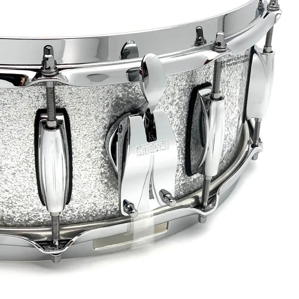 Gretsch Brooklyn Snare Drum 14x5.5 10-Lug Silver Sparkle - Drum Center Of Portsmouth