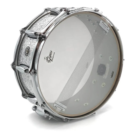 Gretsch Brooklyn Snare Drum 14x5.5 10-Lug Silver Sparkle - Drum Center Of Portsmouth