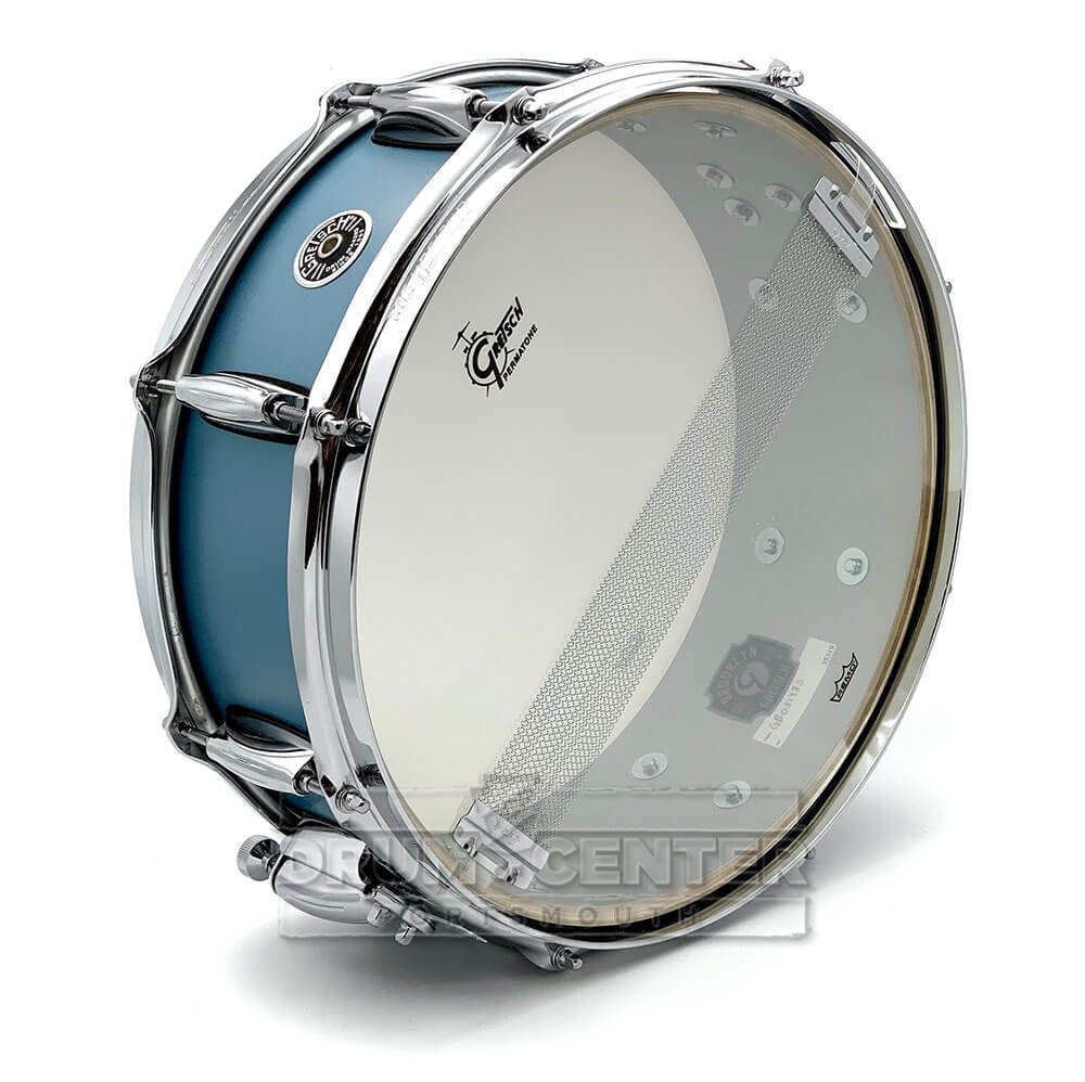 Gretsch Brooklyn Snare Drum 14x5 8-Lug Satin Ice Blue Metallic