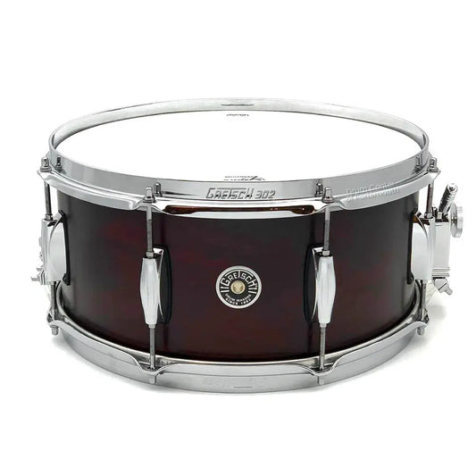Gretsch Brooklyn Snare Drum 14x6.5 8-Lug Satin Walnut w/Micro-Sensitive Strainer - Drum Center Of Portsmouth