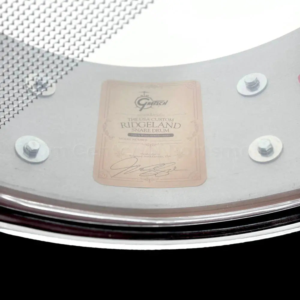 Gretsch USA Custom Ridgeland Snare Drum 14x5 Gloss Ebony - Drum Center Of Portsmouth