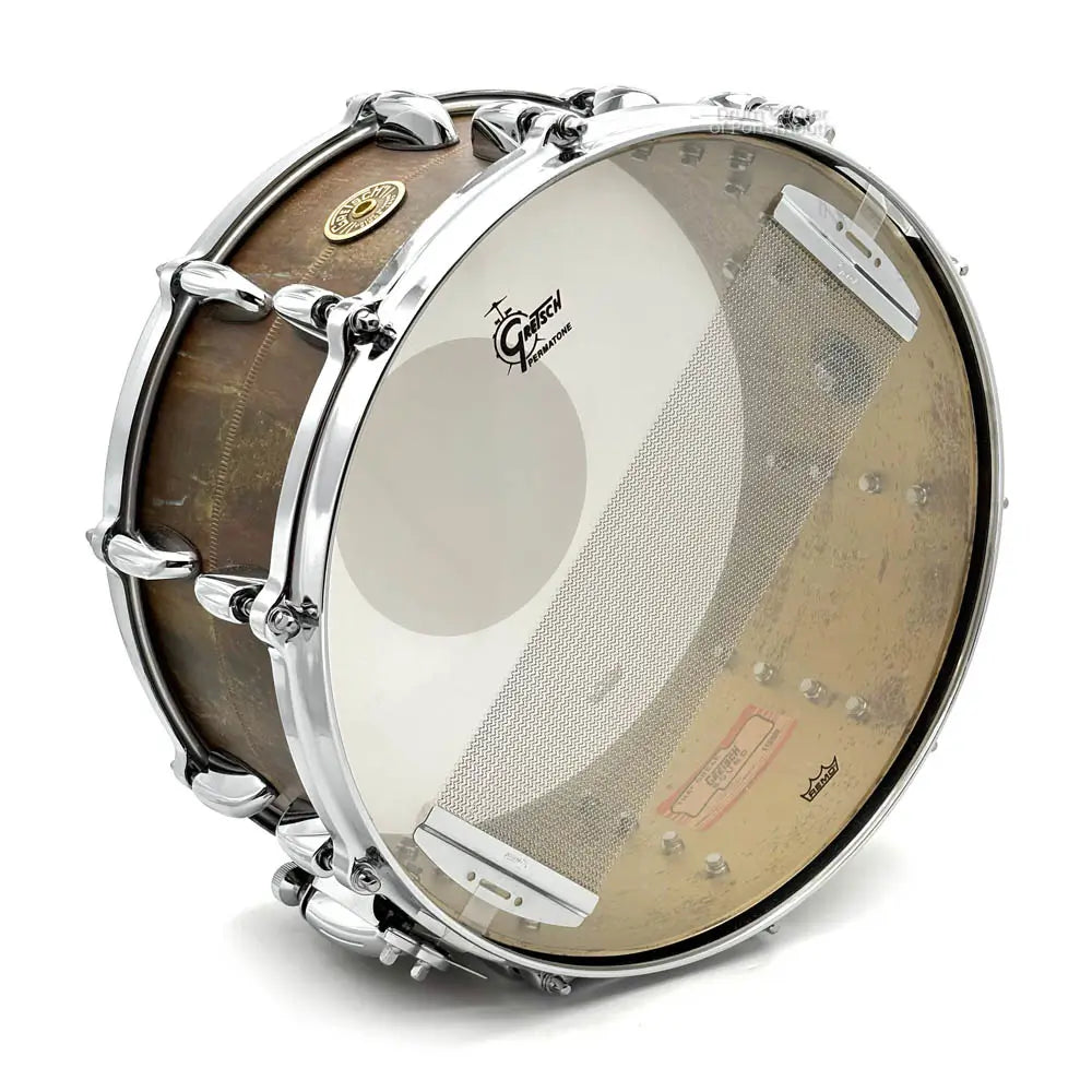 Gretsch USA Bell Brass Snare Drum 14x6.5 Aged Patina - Drum Center Of Portsmouth