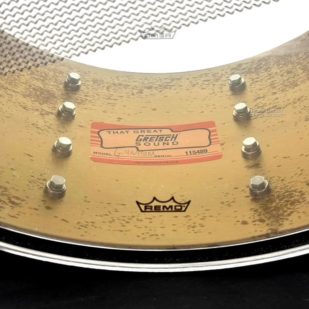 Gretsch USA Bell Brass Snare Drum 14x6.5 Aged Patina - Drum Center Of Portsmouth