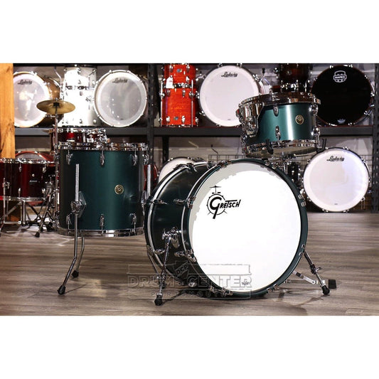 Gretsch USA Custom 3pc Drum Set Satin Cadillac Green