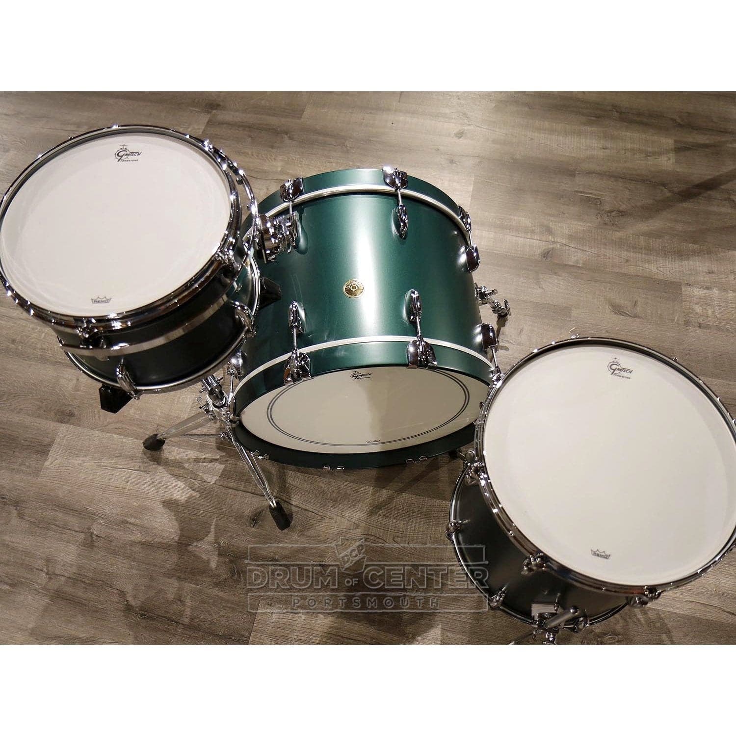 Gretsch USA Custom 3pc Drum Set Satin Cadillac Green