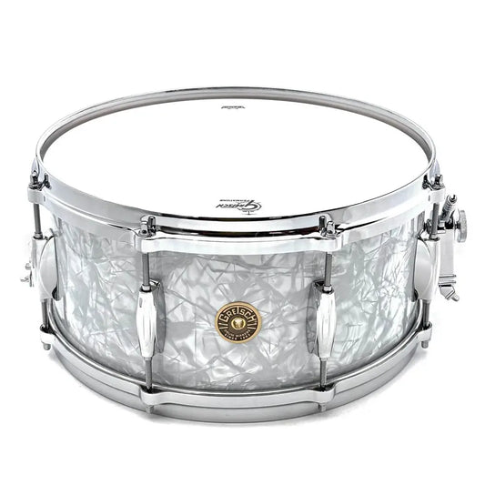Gretsch USA Custom Snare Drum 14x6.5 8-Lug w/Micro-Sensitive 60s Marine Pearl - Drum Center Of Portsmouth