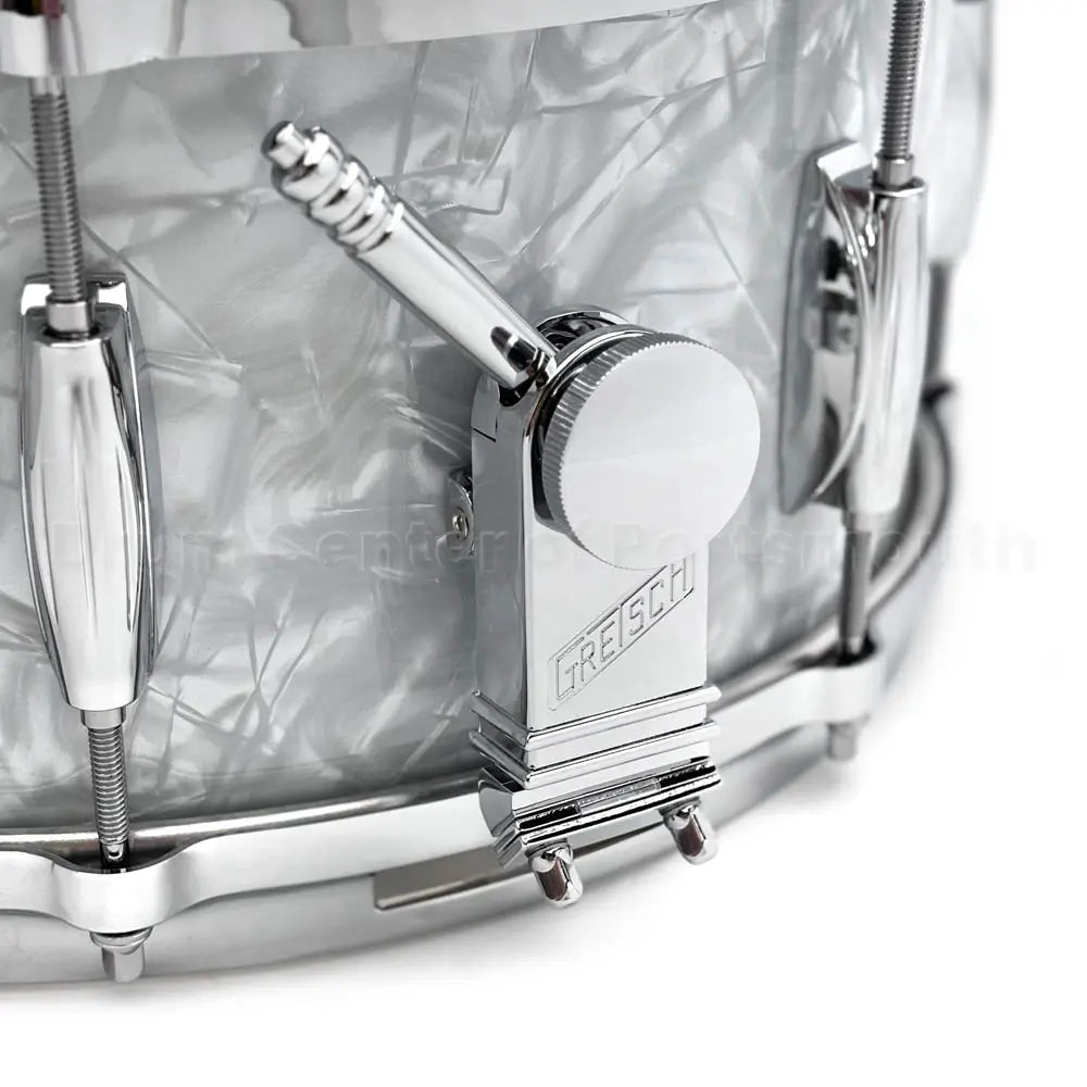 Gretsch USA Custom Snare Drum 14x6.5 8-Lug w/Micro-Sensitive 60s Marine Pearl - Drum Center Of Portsmouth