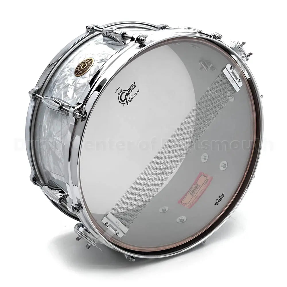 Gretsch USA Custom Snare Drum 14x6.5 8-Lug w/Micro-Sensitive 60s Marine Pearl - Drum Center Of Portsmouth