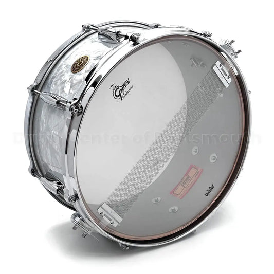 Gretsch USA Custom Snare Drum 14x6.5 8-Lug w/Micro-Sensitive 60s Marine Pearl - Drum Center Of Portsmouth
