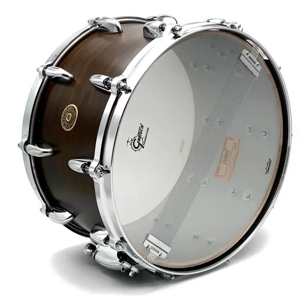 Gretsch USA Custom Snare Drum 14x8 20-Lug Satin Antique Maple - Drum Center Of Portsmouth