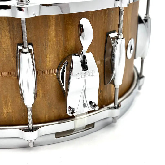 Gretsch USA Phosphor Bronze Snare Drum 14x6.5 Aged Patina - Drum Center Of Portsmouth
