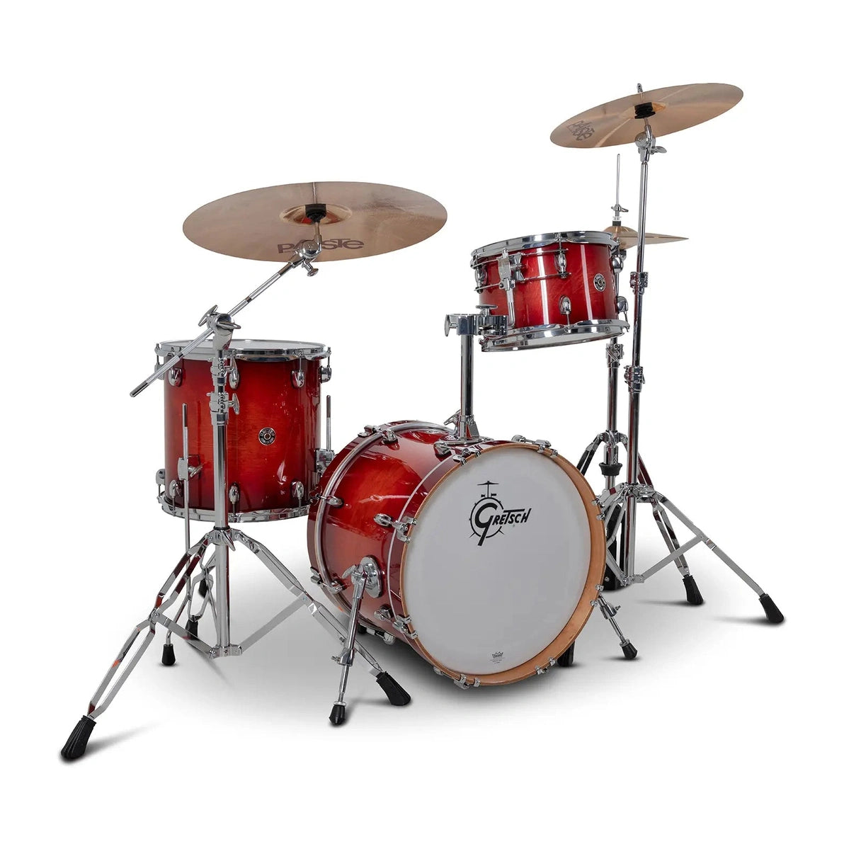 Gretsch Catalina Club CC2 3pc Drum Set 18/12/14 Gloss Crimson Burst - Drum Center Of Portsmouth