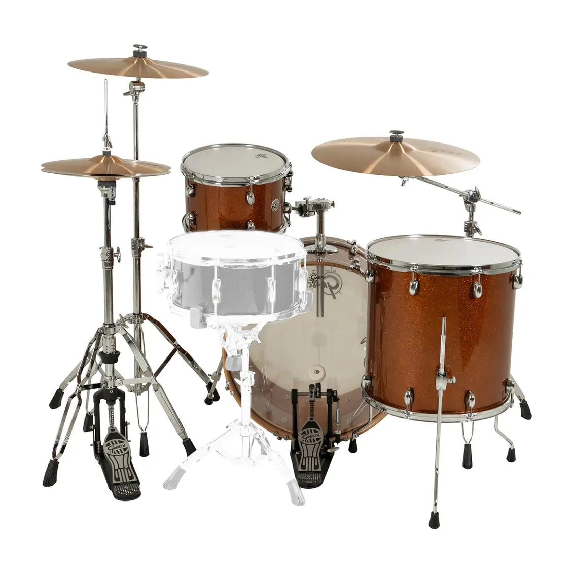 Gretsch Catalina Club CC2 3pc Drum Set 22/12/16 Bronze Sparkle - Drum Center Of Portsmouth