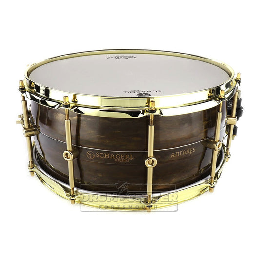 Schagerl Antares Snare Drum 14x6.5 Brass Dark Vintage
