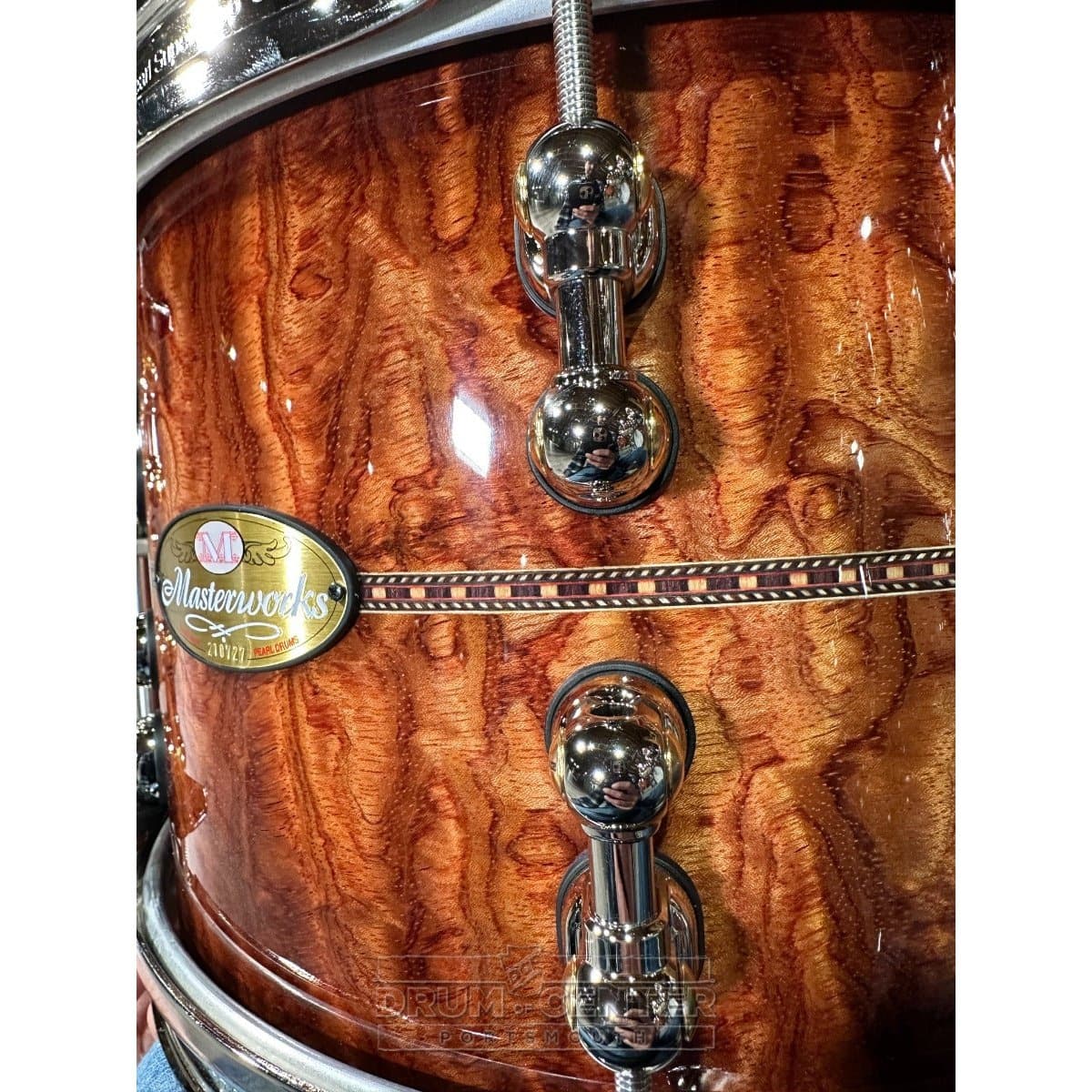 Pearl Masterworks Urban Recipe 6pc Drum Set Natural Walnut Burst Bubinga