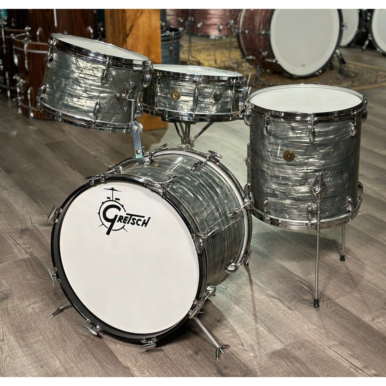 Vintage Gretsch Progressive Jazz Drum Set 18/12/14/14x5