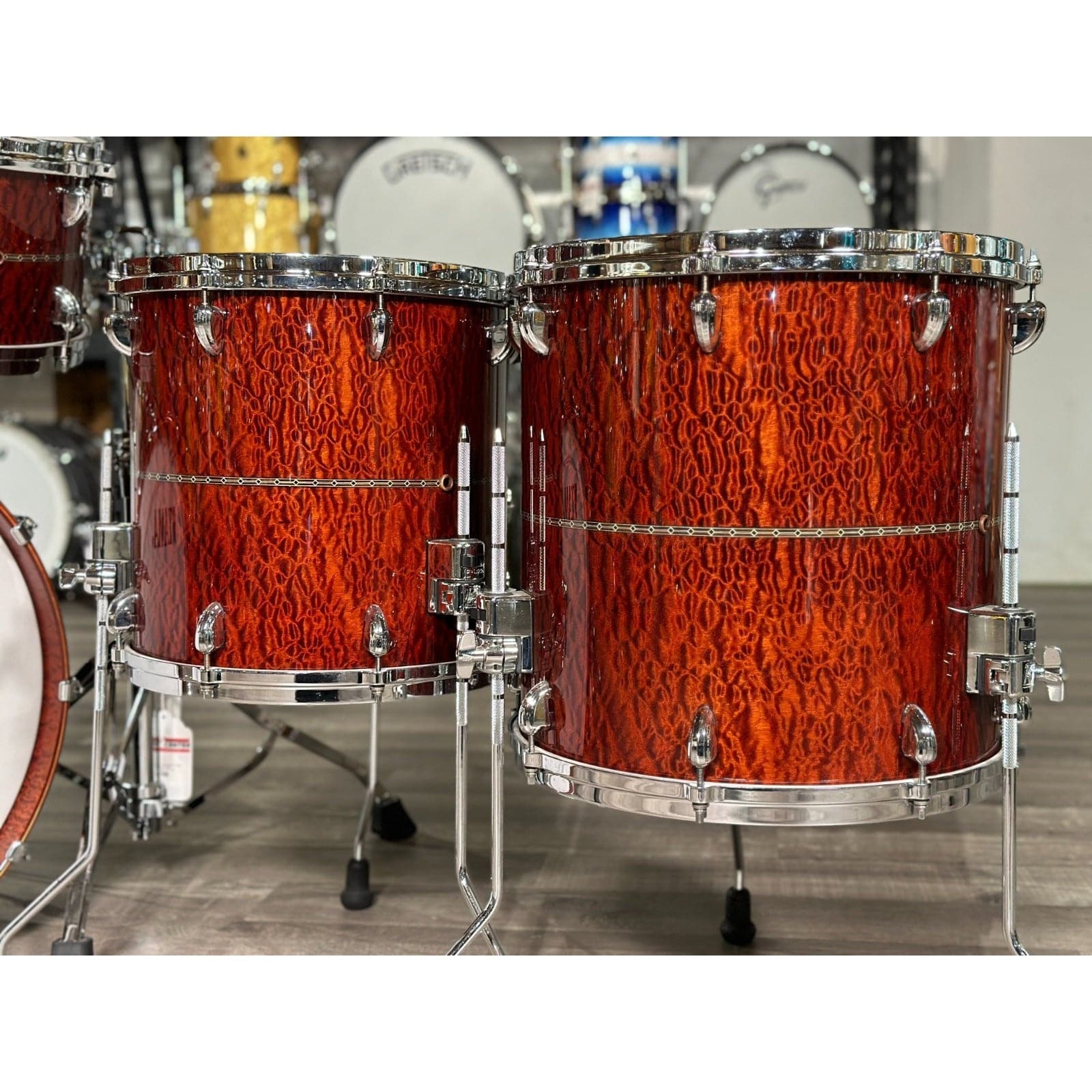 Tama Star Mahogany 5pc Drum Set Quilted Natural Waterfall Sapele