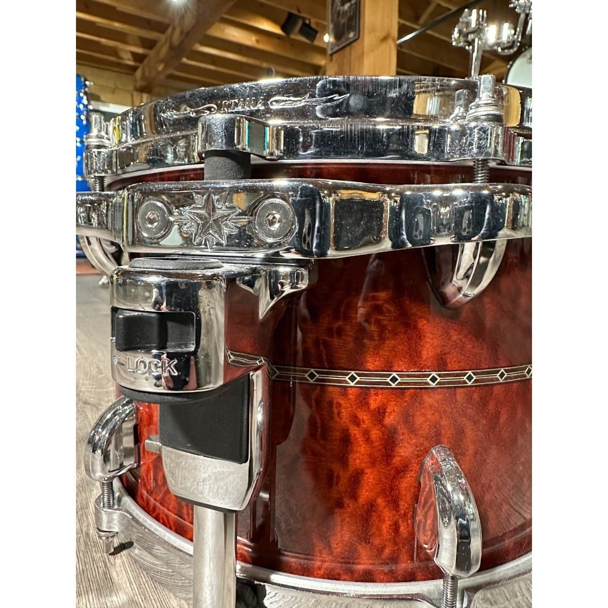 Tama Star Mahogany 5pc Drum Set Quilted Natural Waterfall Sapele