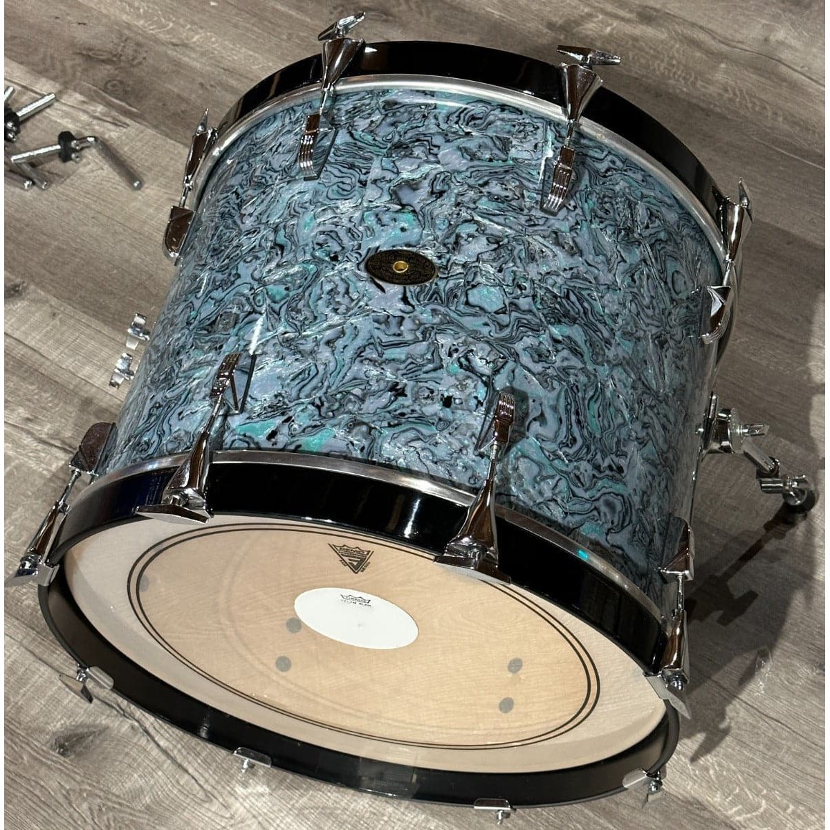 Used Montineri 5pc Maple Drum Set Blue Abalone