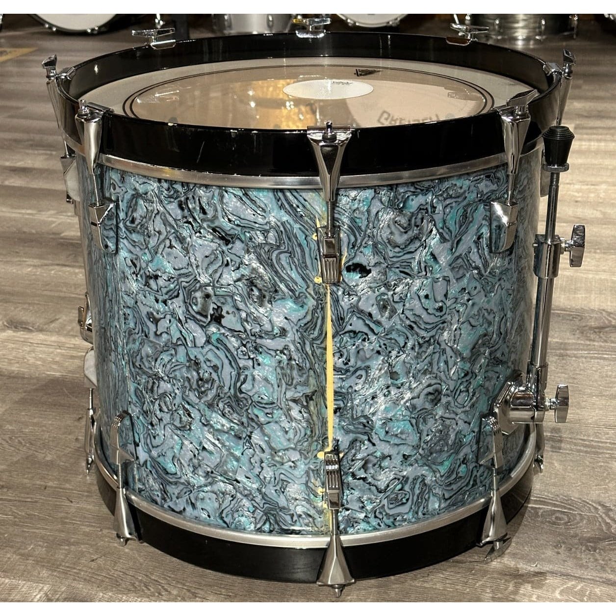 Used Montineri 5pc Maple Drum Set Blue Abalone