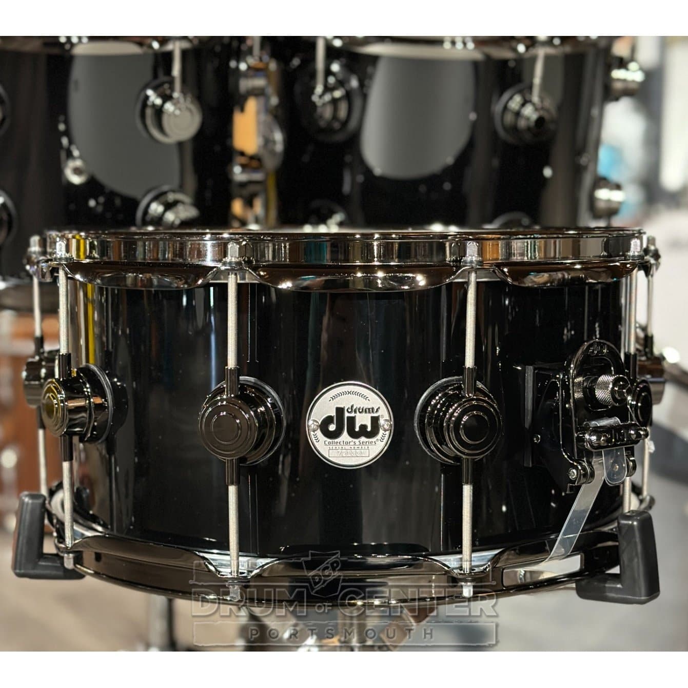 DW Collectors Pure Purpleheart 6pc Drum Set Piano Black Gloss w/Black Nickel Hw