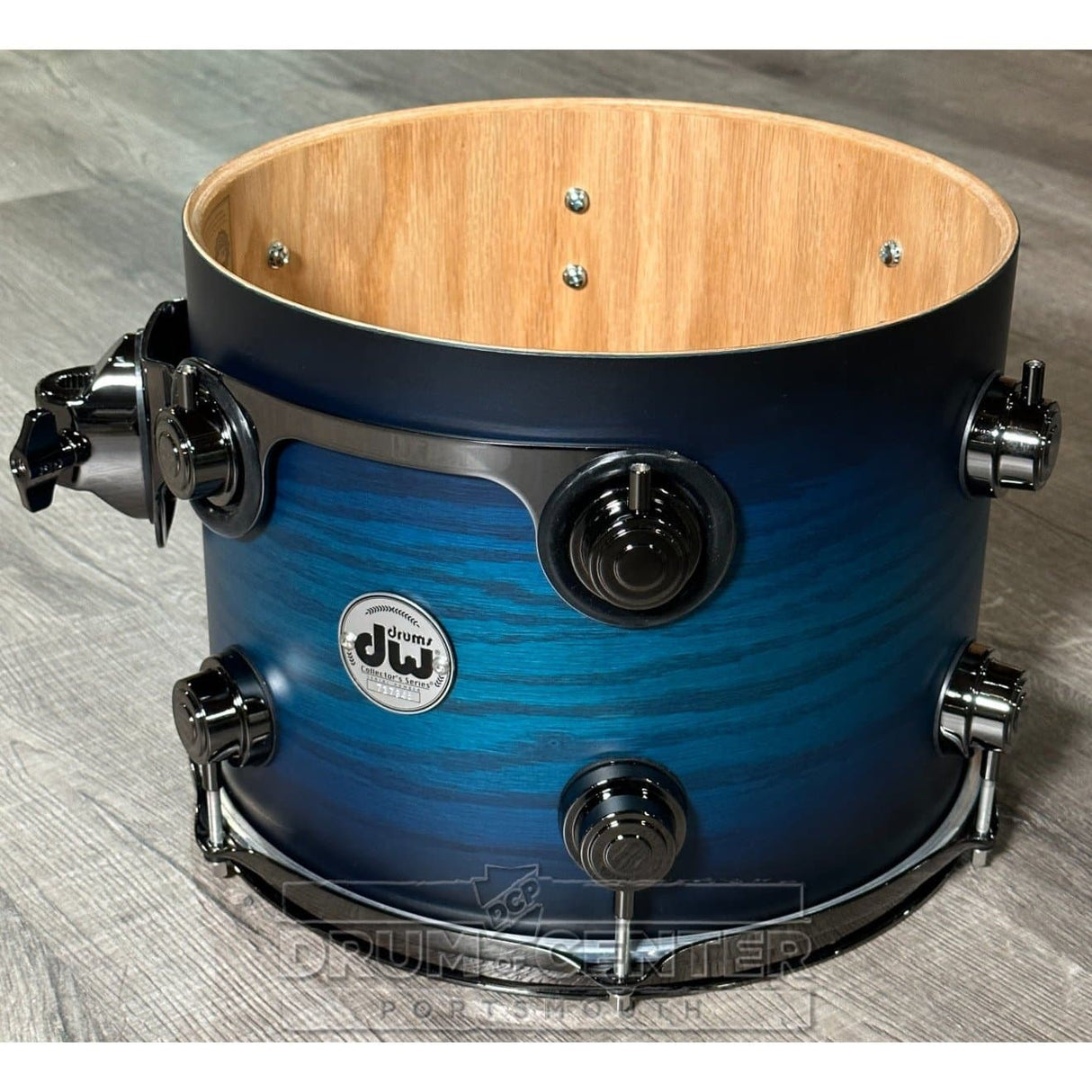 DW Collectors Pure Oak 5pc Drum Set Regal Blue to Candy Black Burst w/Black Nickel Hw