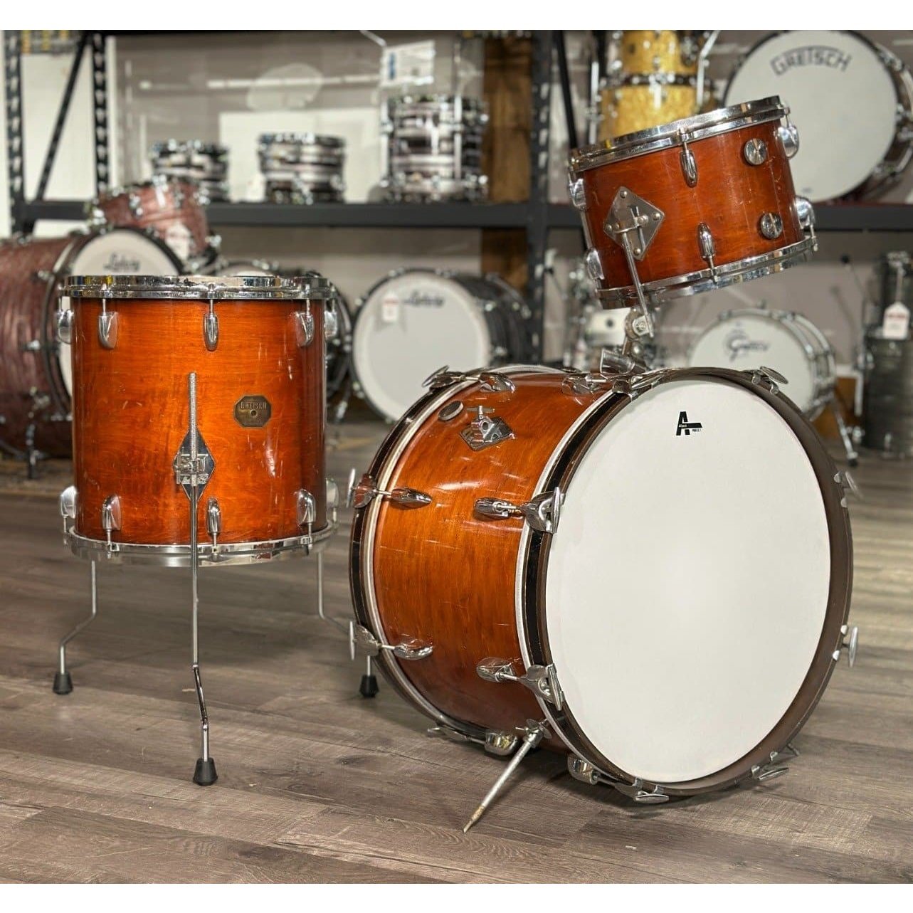 Vintage Gretsch 3pc Progressive Jazz Drum Set 20/12/14