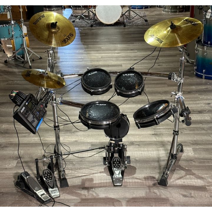 electronic drums double pedal Used Alesis DM10 Pro Electronic Drum Set w/Pearl Double Pedal