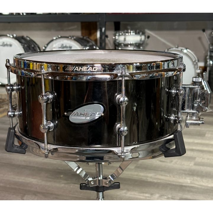 Used Ahead Black Chrome On Brass Snare Drum 13x6