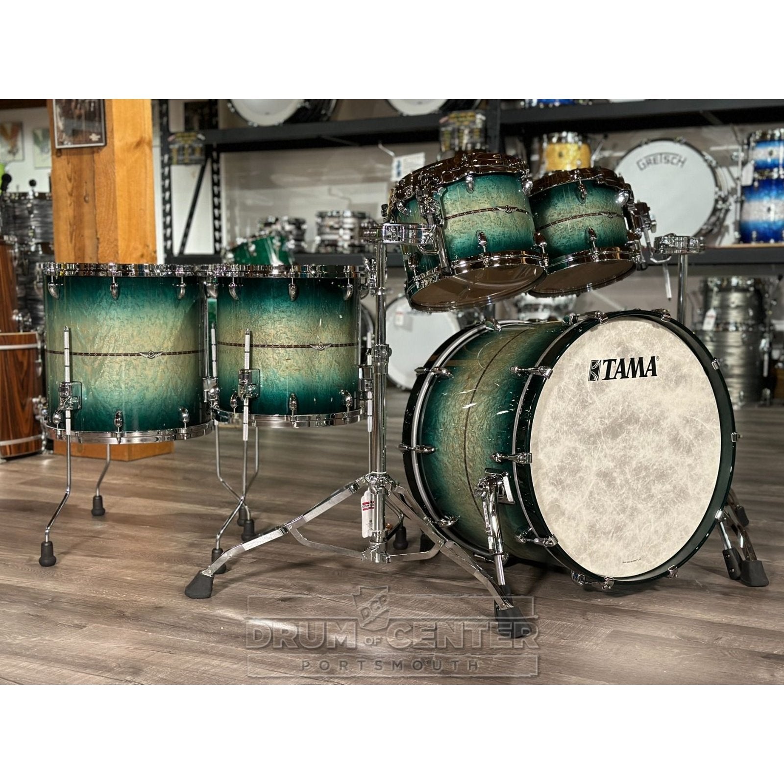 Tama Star Maple Limited Edition 5pc Drum Set Cerulean Birdseye Maple Burst