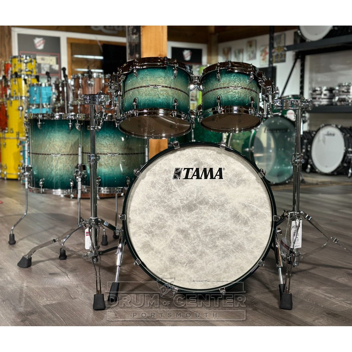 Tama Star Maple Limited Edition 5pc Drum Set Cerulean Birdseye Maple Burst
