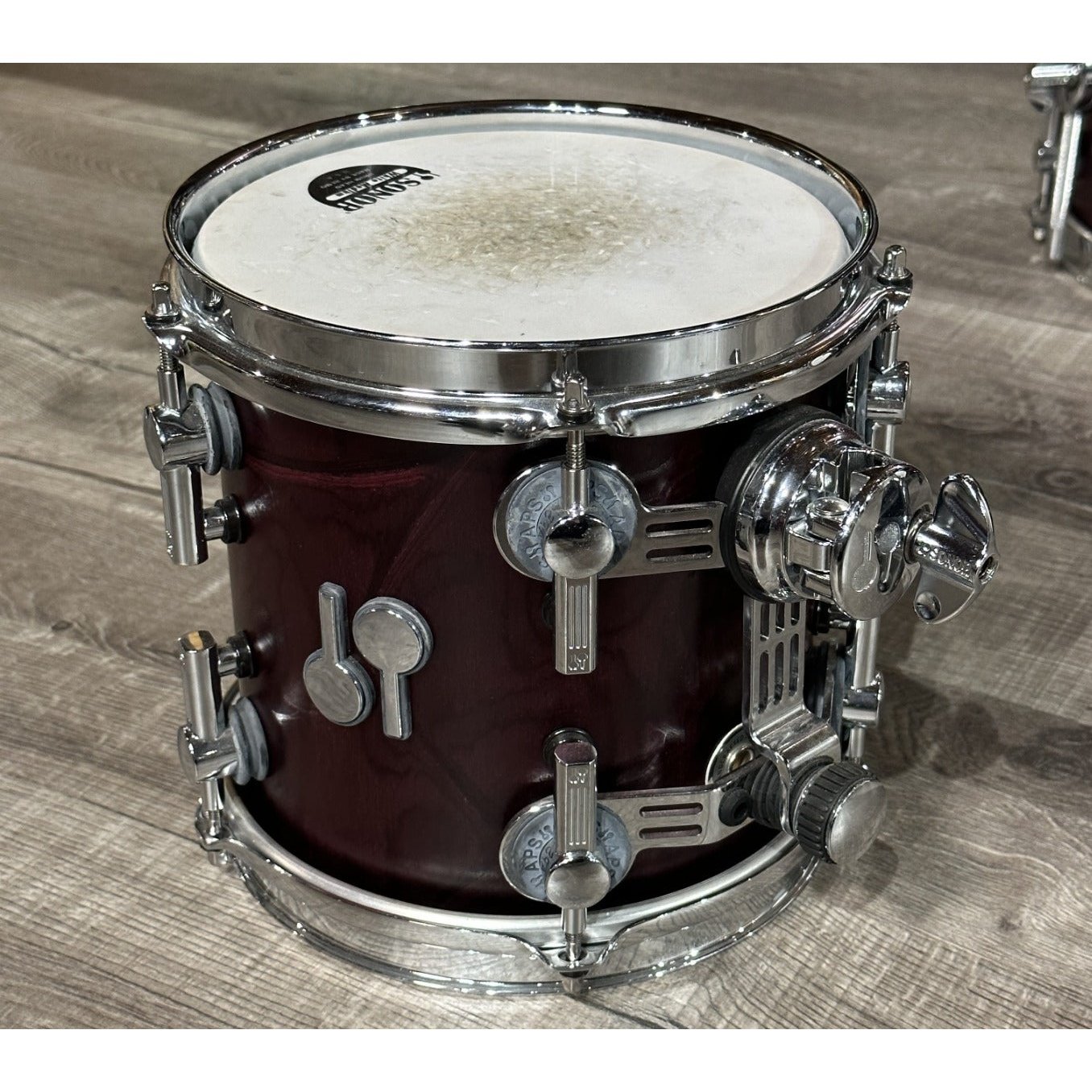 Used Sonor SQ2 Maple 6pc Drum Set Red Wine Dunes