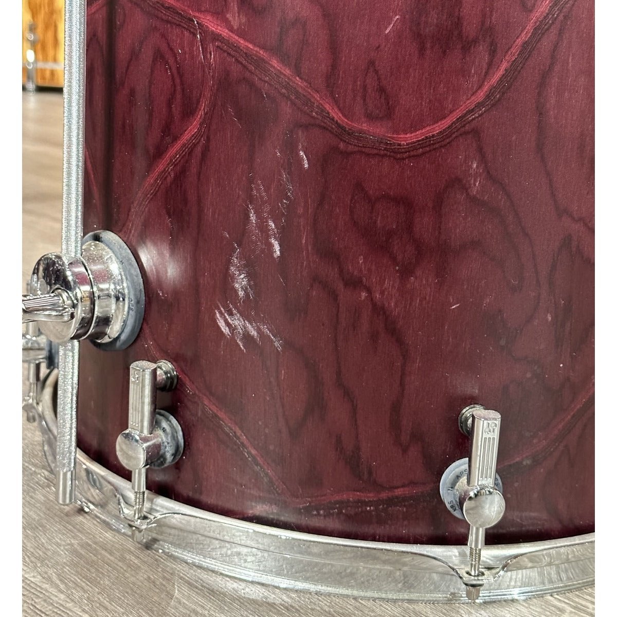 Used Sonor SQ2 Maple 6pc Drum Set Red Wine Dunes