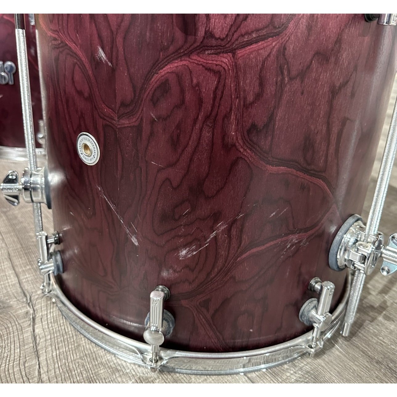 Used Sonor SQ2 Maple 6pc Drum Set Red Wine Dunes