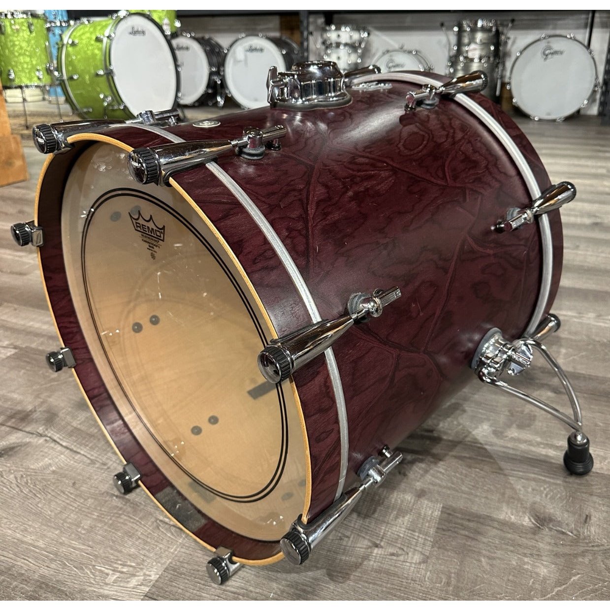 Used Sonor SQ2 Maple 6pc Drum Set Red Wine Dunes