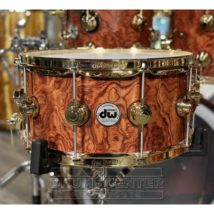 DW Collectors Pure Purpleheart 6pc Drum Set Waterfall Bubinga w/Gold Hw