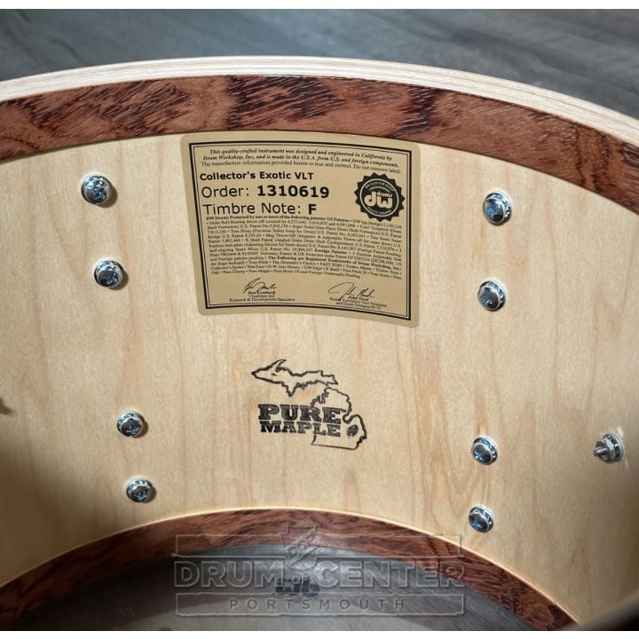 DW Collectors Pure Maple SSC 5pc Drum Set Waterfall Bubinga (1310619)