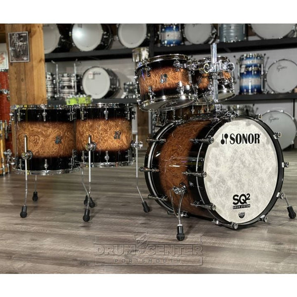 Sonor SQ2 Beech 6pc Drum Set Walnut Brown Burst | DCP