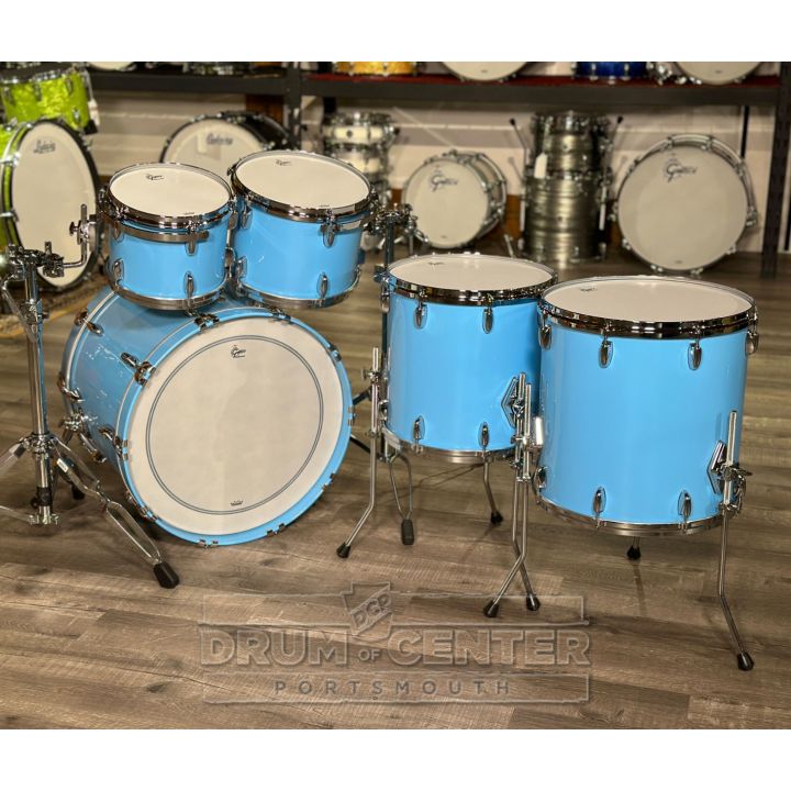 Gretsch USA Custom 5pc Drum Set Powder Blue Gloss