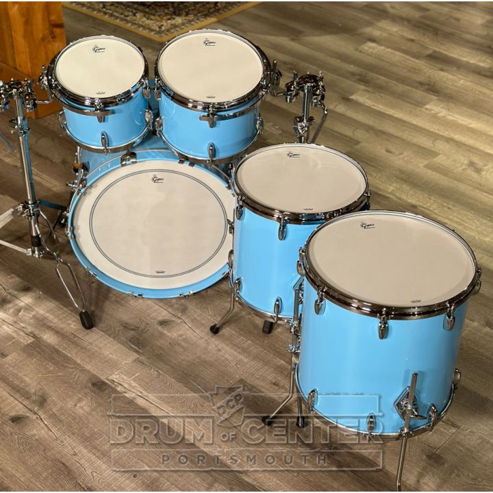 Gretsch USA Custom 5pc Drum Set Powder Blue Gloss