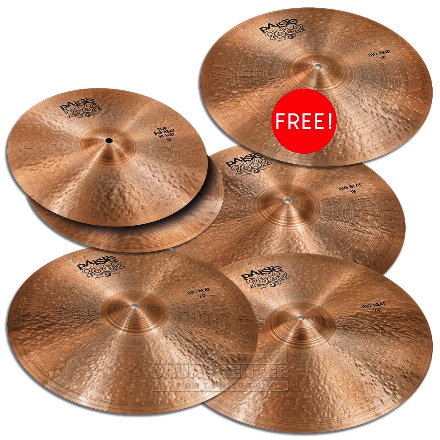 Paiste 2002 Big Beat Box Cymbal Set