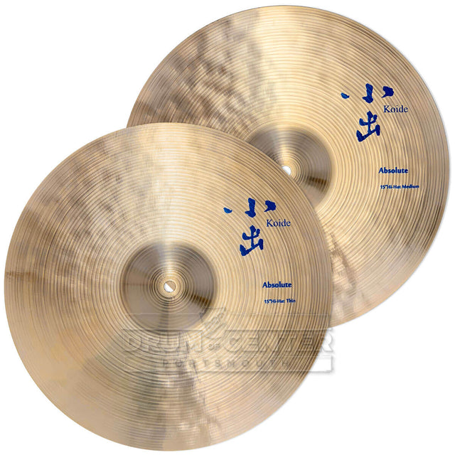 Koide Absolute Hi Hat Cymbals Thin/Medium 15" 1 grams - Drum Center Of Portsmouth