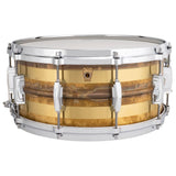 Ludwig LB464RS Supraphonic Raw Striped Brass Snare Drum 14x6.5