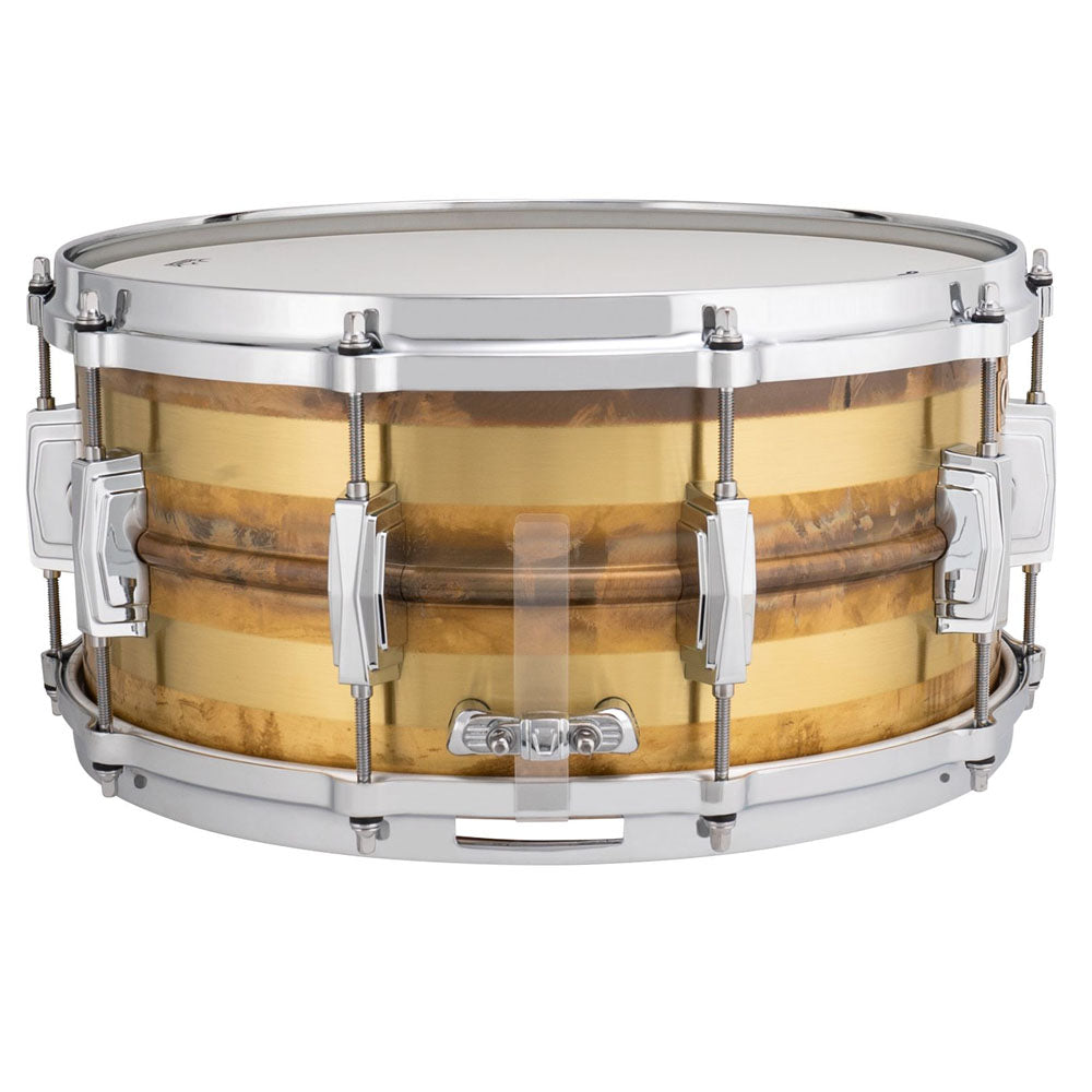 Ludwig LB464RS Supraphonic Raw Striped Brass Snare Drum 14x6.5