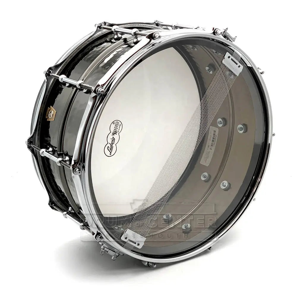 Ludwig LB417KT Black Beauty Snare Drum 14x6.5 Hammered w/Tube Lugs - Drum Center Of Portsmouth